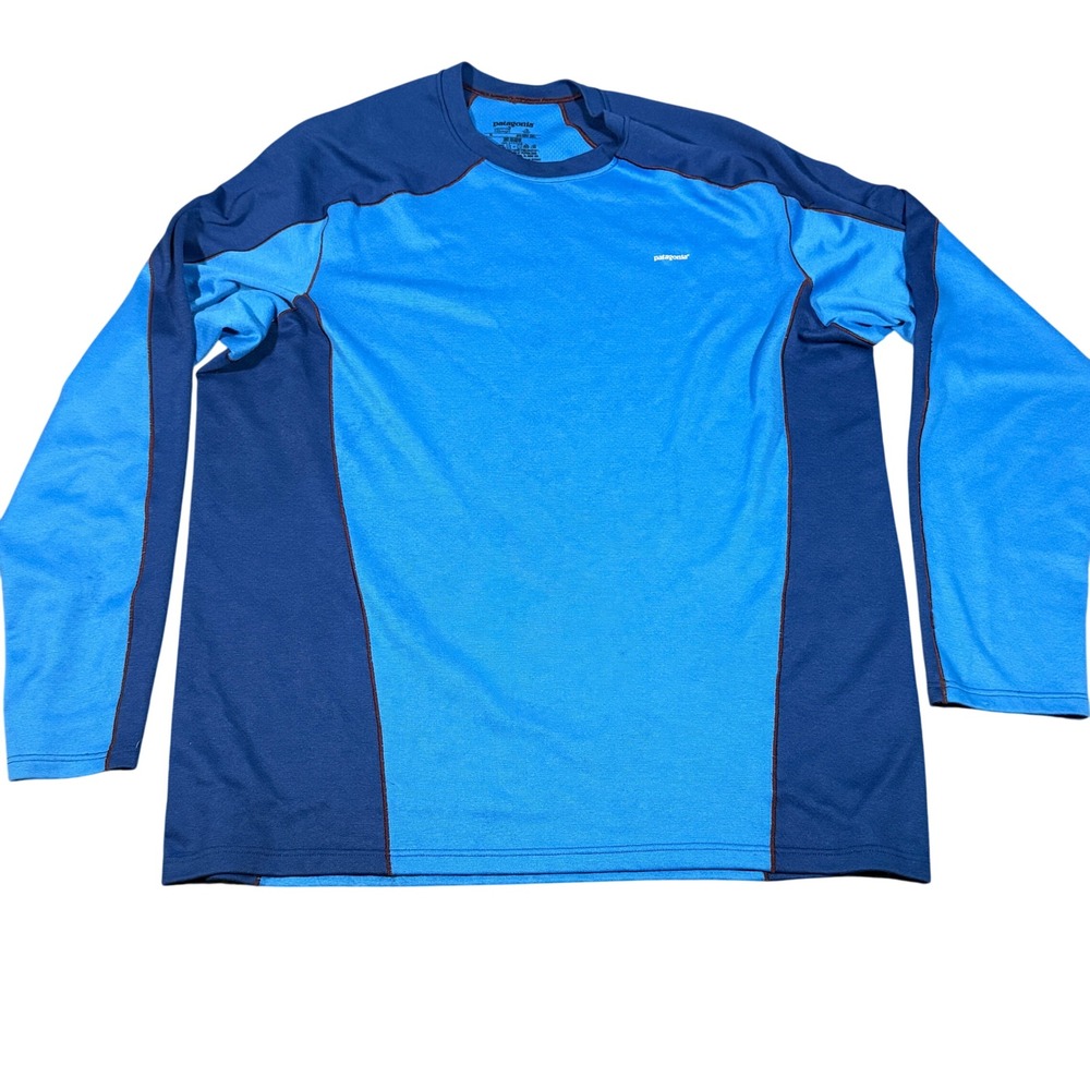 Patagonia Capilene 3 Midweight Mens XL Blue Long Sleeve Base Layer